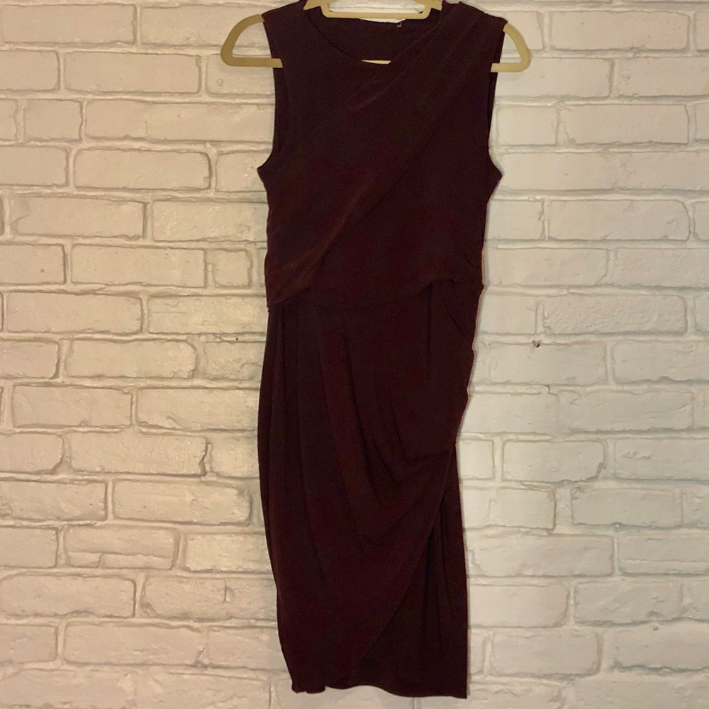 Reiss Purple draped Sleeveless Dress, size 6